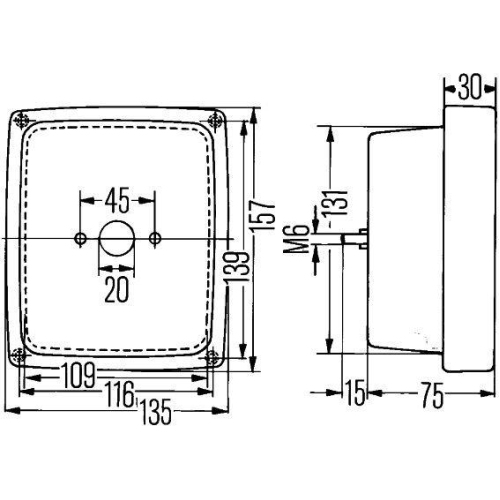 HELLA R&uuml;ckfahrleuchte 2ZR 004 432-001 f&uuml;r FAUN BOMAG RENDERS PACTON ZIEGLER