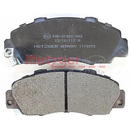 Bremsbelagsatz, Scheibenbremse METZGER 1170373 f&uuml;r HONDA ROVER, Vorderachse