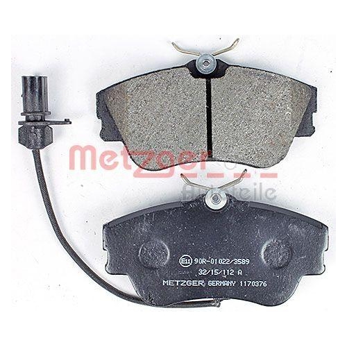 Bremsbelagsatz, Scheibenbremse METZGER 1170376 f&uuml;r VAG, Vorderachse