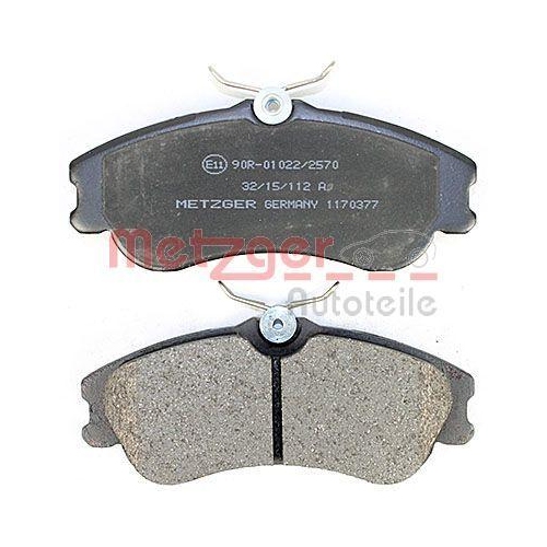 Bremsbelagsatz, Scheibenbremse METZGER 1170377 GREENPARTS f&uuml;r CITRO&Euml;N