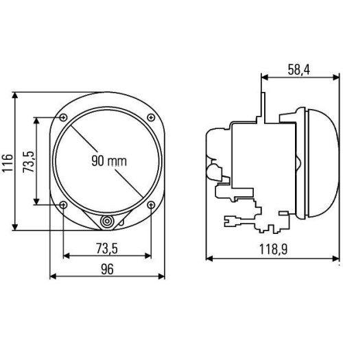 HELLA Nebelscheinwerfer 1N0 010 294-001 für MAN, links, rechts