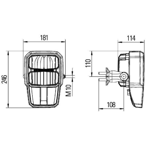HELLA Hauptscheinwerfer 1EE 996 374-001 für LIEBHERR, links, rechts