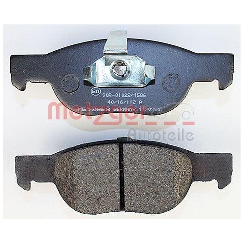 Bremsbelagsatz, Scheibenbremse METZGER 1170390 f&uuml;r FIAT, Vorderachse