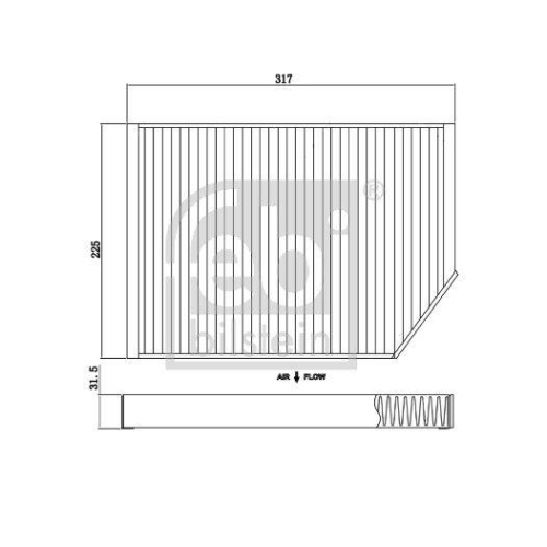 Filter, Innenraumluft FEBI BILSTEIN 174437 für AUDI PORSCHE BENTLEY