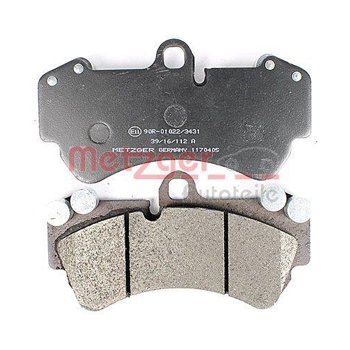 Bremsbelagsatz, Scheibenbremse METZGER 1170405 GREENPARTS f&uuml;r PORSCHE VW