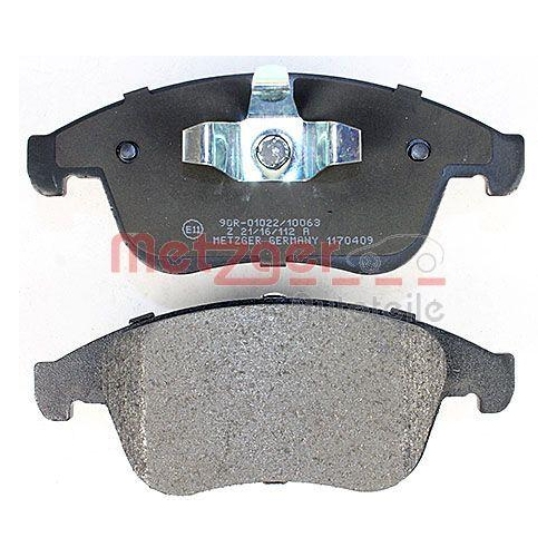 Bremsbelagsatz, Scheibenbremse METZGER 1170409 für RENAULT, Vorderachse