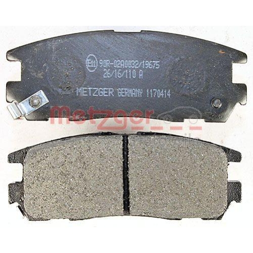 Bremsbelagsatz, Scheibenbremse METZGER 1170414 f&uuml;r OPEL, Hinterachse