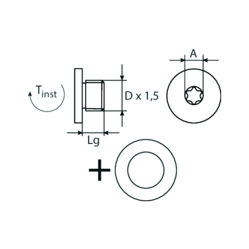 SWG 241 14 151 80 Verschlussschraube, &Ouml;lwanne f&uuml;r FORD OPEL SAAB SUZUKI VAUXHALL