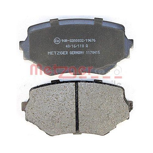Bremsbelagsatz, Scheibenbremse METZGER 1170415 f&uuml;r SUZUKI, Vorderachse