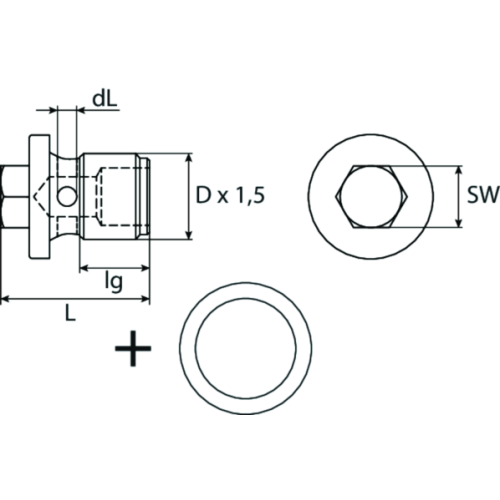 SWG 243 18 151 80 Verschlussschraube, &Ouml;lwanne f&uuml;r ALFA ROMEO FIAT LANCIA OPEL