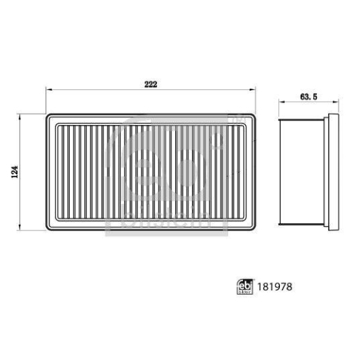 FEBI BILSTEIN Luftfilter 181978 f&uuml;r RENAULT DACIA