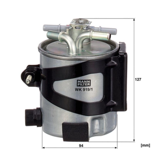 MANN-FILTER WK 919/1 Kraftstofffilter f&uuml;r RENAULT