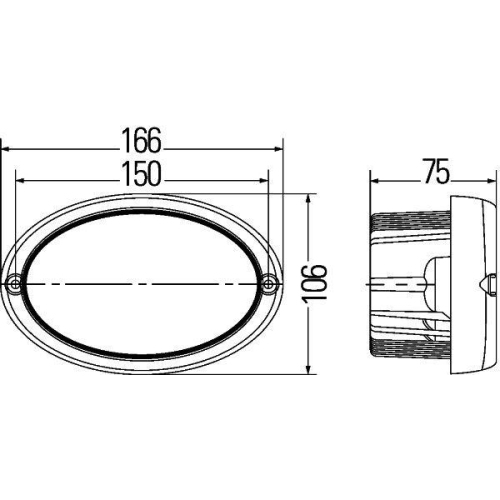 HELLA Arbeitsscheinwerfer 1GA 996 661-021 für BOMAG AGCO