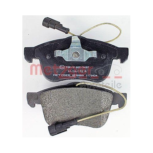 Bremsbelagsatz, Scheibenbremse METZGER 1170424 f&uuml;r ALFA ROMEO, Vorderachse