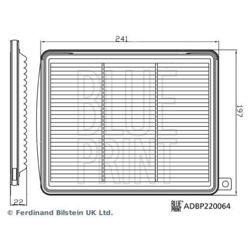 Luftfilter BLUE PRINT ADBP220064 f&uuml;r HYUNDAI