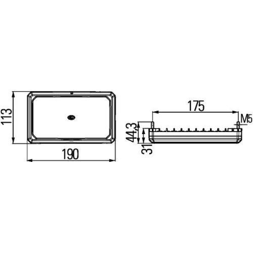 HELLA Arbeitsscheinwerfer 1GD 996 193-071 für CLAAS