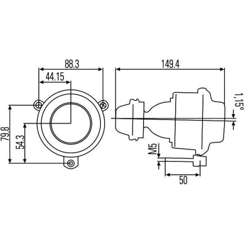 HELLA Nebelscheinwerfer 1NL 007 186-061 für DAF MERCEDES-BENZ, links, rechts