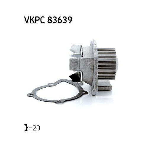 Wasserpumpe, Motorkühlung SKF VKPC 83639 Aquamax für CITROËN FIAT LANCIA PEUGEOT
