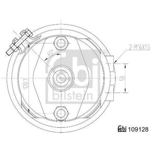 FEBI BILSTEIN Membranbremszylinder 109128 f&uuml;r BPW KRONE SCHMITZ CARGOBULL
