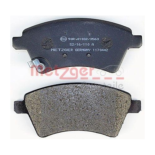 Bremsbelagsatz, Scheibenbremse METZGER 1170442 f&uuml;r FIAT SUZUKI, Vorderachse