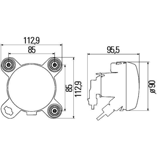 HELLA Fernscheinwerfer 1K0 247 043-021 f&uuml;r IVECO MERCEDES-BENZ VOLVO LIEBHERR
