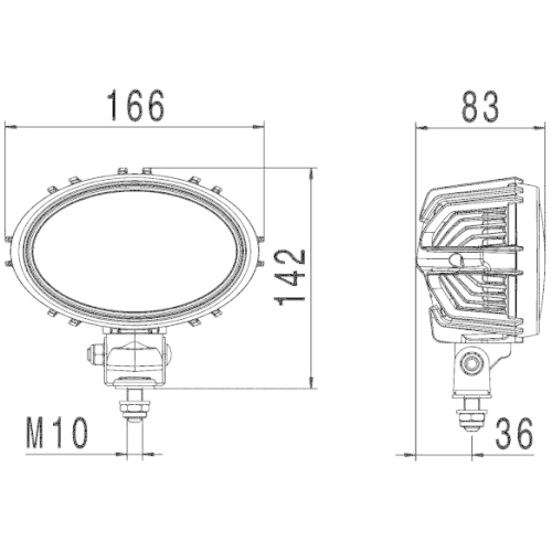 HELLA Arbeitsscheinwerfer 1GA 996 661-501 für