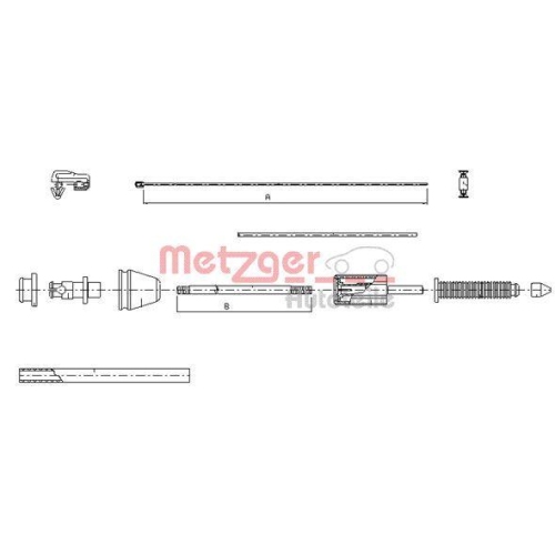 Gaszug METZGER 10.0383 f&uuml;r RENAULT