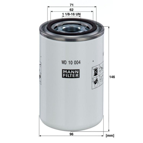 MANN-FILTER WD 10 004 Filter, Arbeitshydraulik f&uuml;r VOLVO FENDT