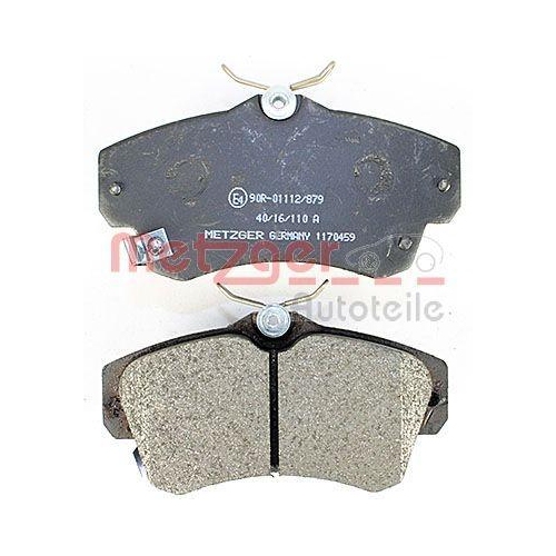 Bremsbelagsatz, Scheibenbremse METZGER 1170459 f&uuml;r CHRYSLER, Vorderachse