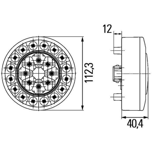 HELLA Heckleuchte 2SD 010 546-127 für CLAAS, links, rechts