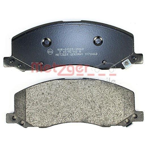 Bremsbelagsatz, Scheibenbremse METZGER 1170468 f&uuml;r OPEL, Vorderachse