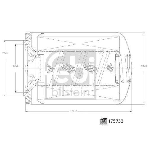 FEBI BILSTEIN K&uuml;hlmittelfilter 175733 f&uuml;r DAF FORD CUMMINS KOMATSU MTU