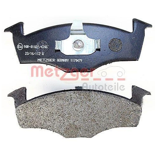 Bremsbelagsatz, Scheibenbremse METZGER 1170479 f&uuml;r VAG, Vorderachse