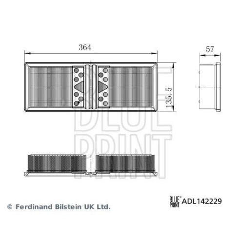 Luftfilter BLUE PRINT ADL142229 f&uuml;r ALFA ROMEO