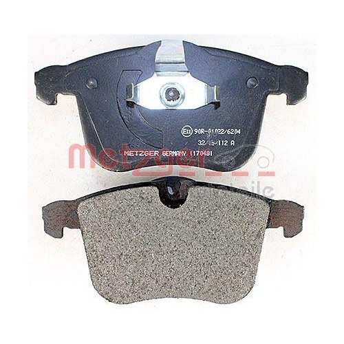Bremsbelagsatz, Scheibenbremse METZGER 1170481 f&uuml;r OPEL SAAB, Vorderachse