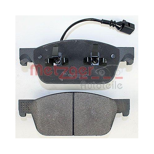Bremsbelagsatz, Scheibenbremse METZGER 1170484 f&uuml;r VAG, Vorderachse