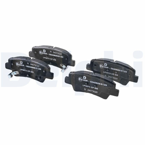 DELPHI LP3874 Bremsbelagsatz, Scheibenbremse f&uuml;r HYUNDAI KIA, Hinterachse