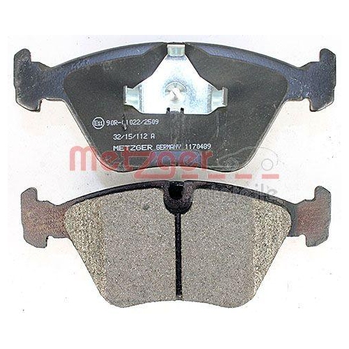 Bremsbelagsatz, Scheibenbremse METZGER 1170489 f&uuml;r BMW, Vorderachse