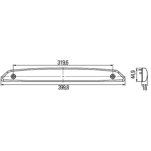 HELLA Zusatzbremsleuchte 2DA 343 800-047 f&uuml;r DAF SCANIA TATA MCI, hinten