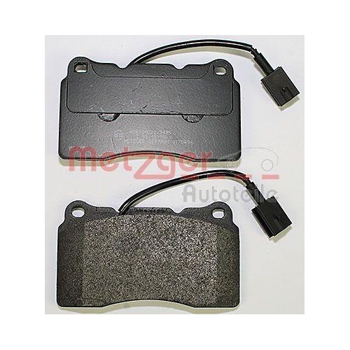 Bremsbelagsatz, Scheibenbremse METZGER 1170496 f&uuml;r ALFA ROMEO FIAT, Vorderachse