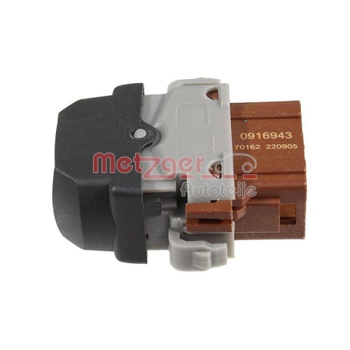 Schalter, Fensterheber METZGER 0916943 f&uuml;r RENAULT, beifahrerseitig, vorne