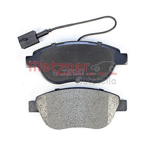 Bremsbelagsatz, Scheibenbremse METZGER 1170504 f&uuml;r FIAT, Vorderachse