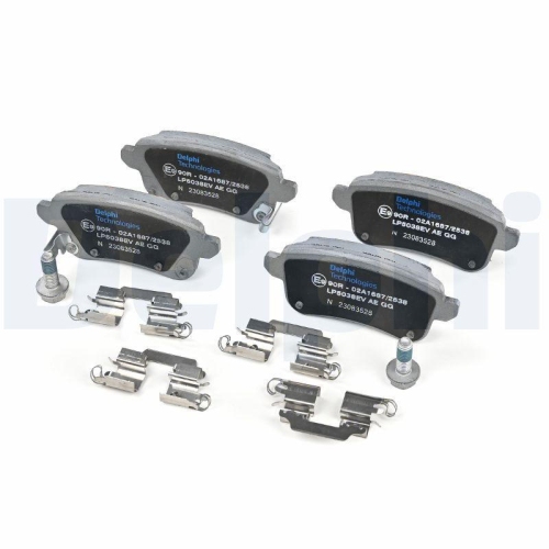 DELPHI LP5038EV Bremsbelagsatz, Scheibenbremse f&uuml;r RENAULT, Hinterachse