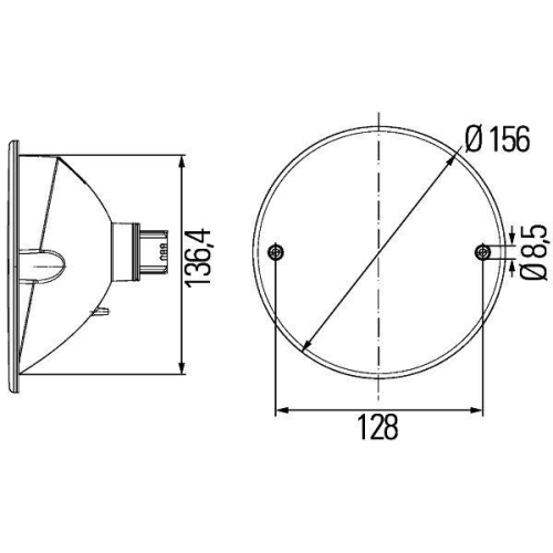 HELLA Nebelschlussleuchte 2NE 344 610-007 für FENDT HOBBYCAR HYMER KNAUS, hinten