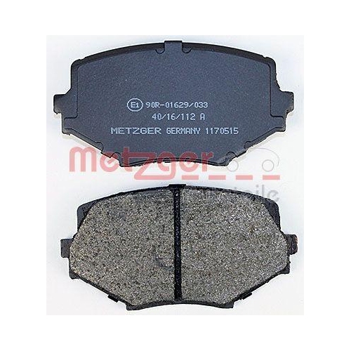 Bremsbelagsatz, Scheibenbremse METZGER 1170515 f&uuml;r MAZDA, Vorderachse