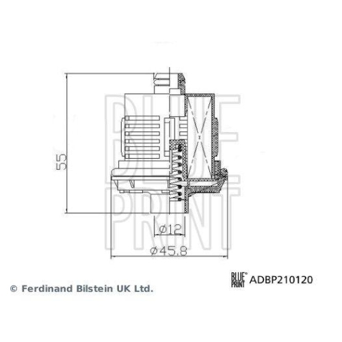 Hydraulikfilter, Lamellenkupplung (Allradantrieb) BLUE PRINT ADBP210120 für AUDI