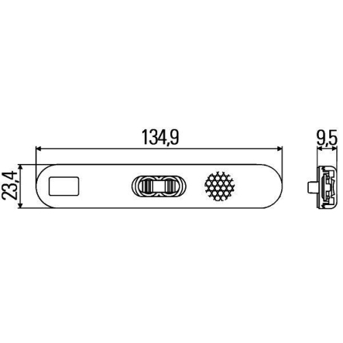 HELLA Seitenmarkierungsleuchte 2PS 009 226-021 f&uuml;r HOBBYCAR HYMER KNAUS, links