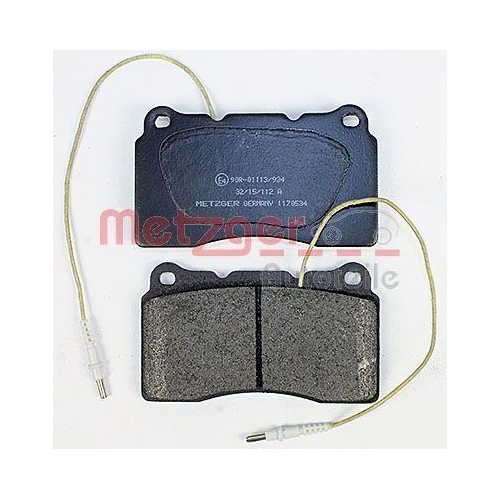 Bremsbelagsatz, Scheibenbremse METZGER 1170534 f&uuml;r PEUGEOT, Vorderachse