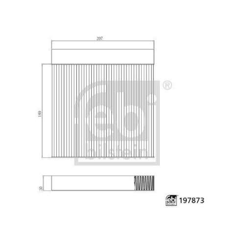 FEBI BILSTEIN 197873 Filter, Innenraumluft f&uuml;r MG