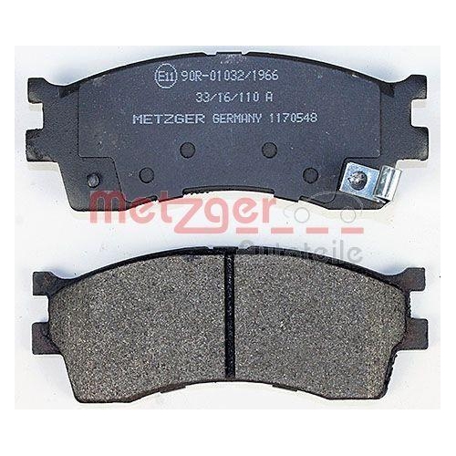 Bremsbelagsatz, Scheibenbremse METZGER 1170548 f&uuml;r KIA, Vorderachse